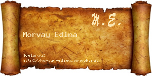 Morvay Edina névjegykártya