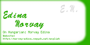 edina morvay business card